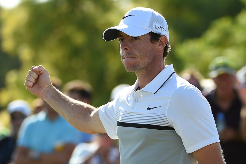 what time is rory mcilroy teeing off today