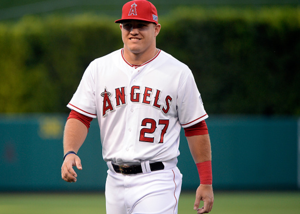 Looks like MLB star Mike Trout is spending his offseason honing