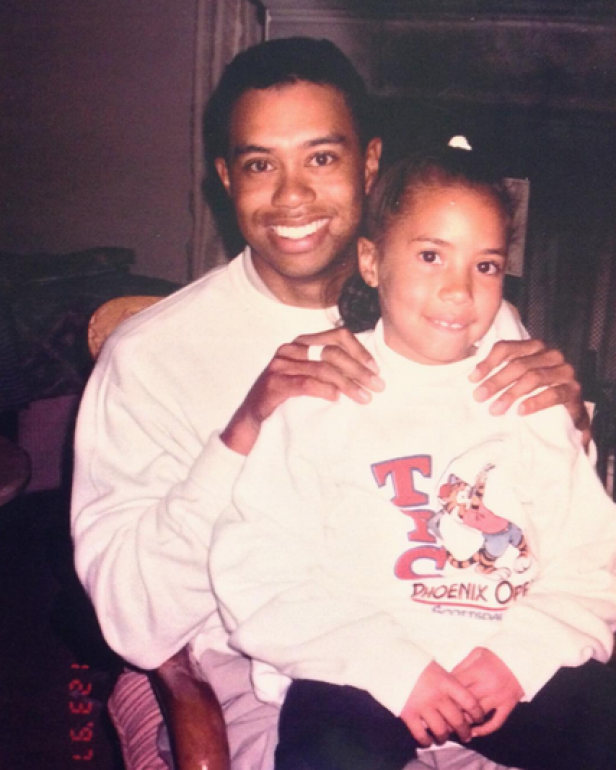 We love this cute photo Cheyenne Woods posted for her uncle Tiger's