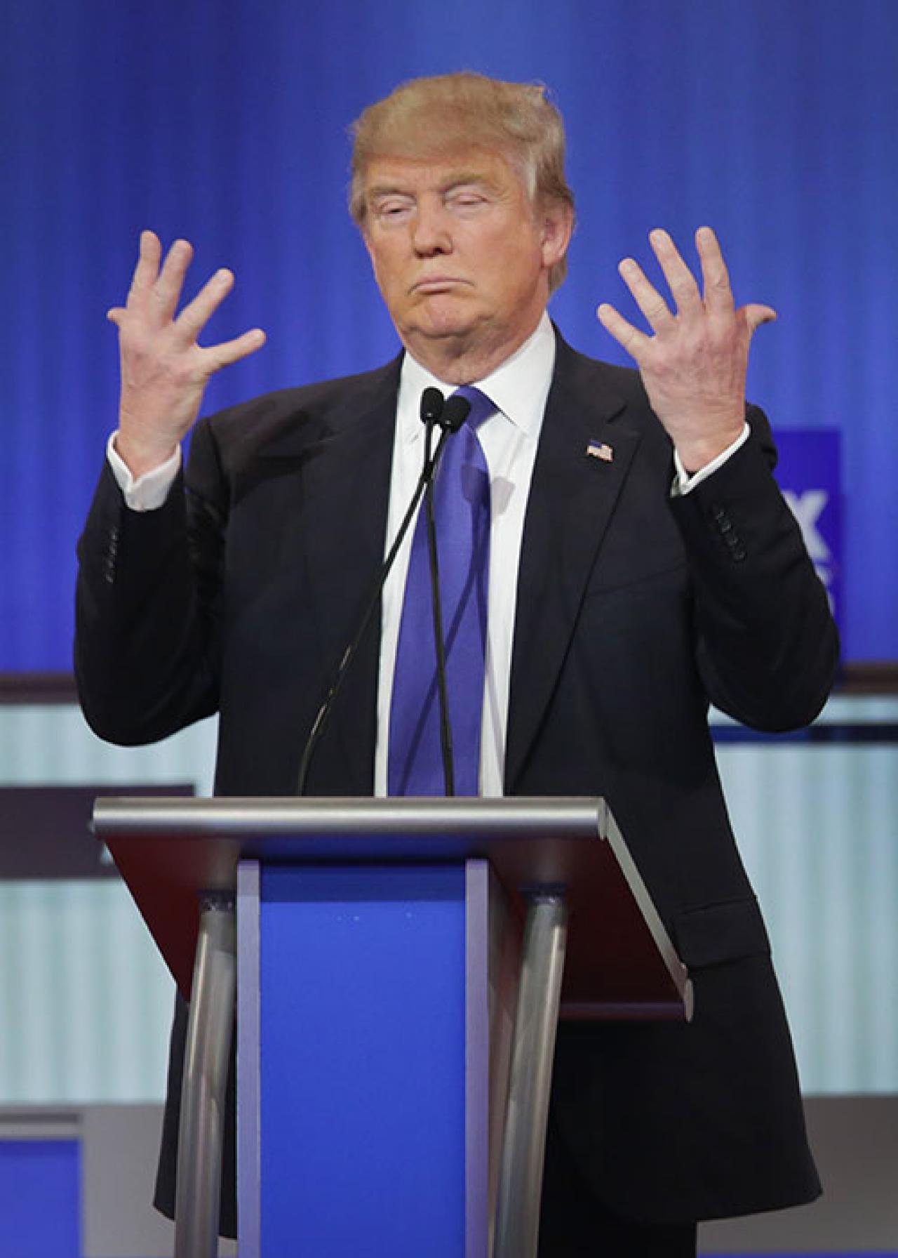 one tiny hand — donald trump.