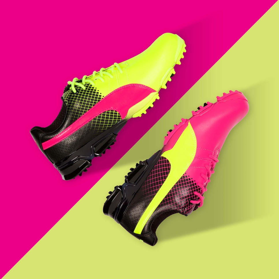 Puma two store different colored cleats