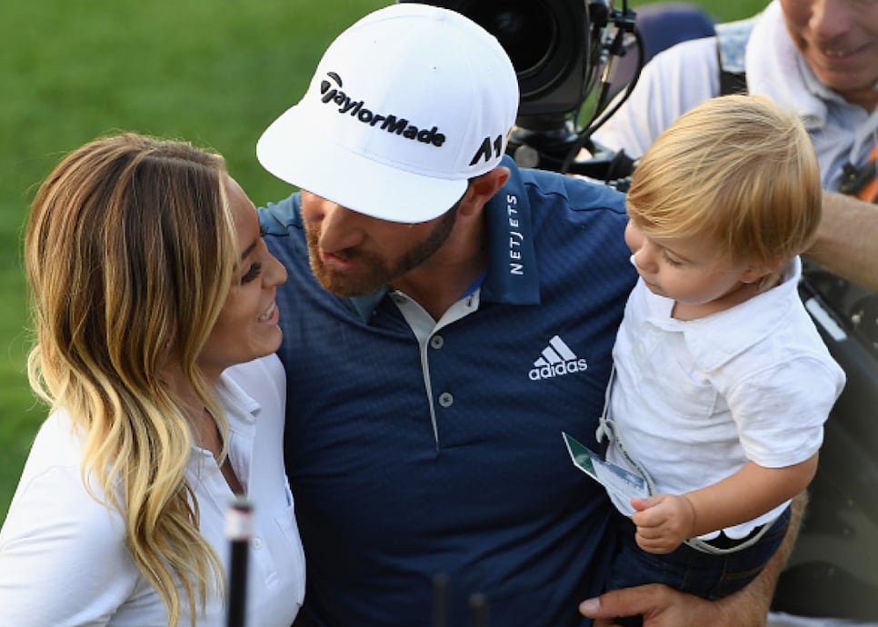 Dustin Johnson's arrival at Erin Hills unclear as he waits on birth of ...