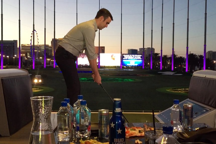 No matter what, you'll be hitting balls surrounded by food and booze (and water, lots and lots of water).