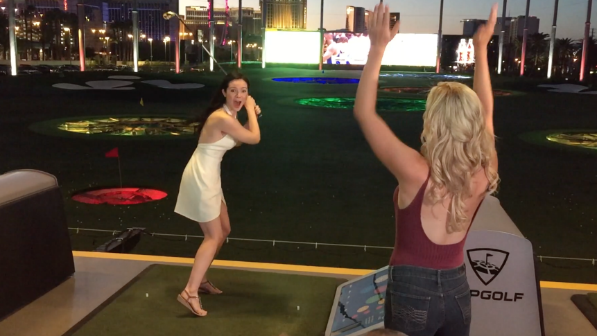 Click here for our behind-the-scenes video on partying at Topgolf Las Vegas.