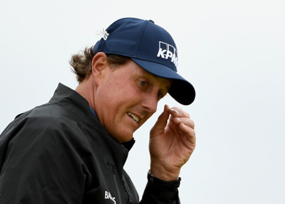 phil mickelson binder clip on hat