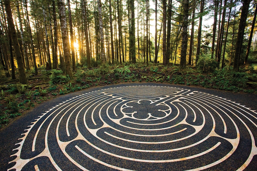 There’s a labyrinth on property, but nobody will ever tell you where it is, since it’s fun to try to find it. It’s a marble maze located in a wooded area—super peaceful.