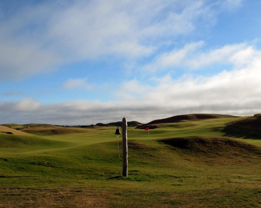Unless you want to play one of the windiest rounds of your life, stick to a morning tee time at Old Macdonald—it’s the course that’s most open to all the elements.