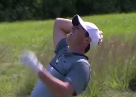 Rory McIlroy came so close to an albatross to close out his round at TPC Boston