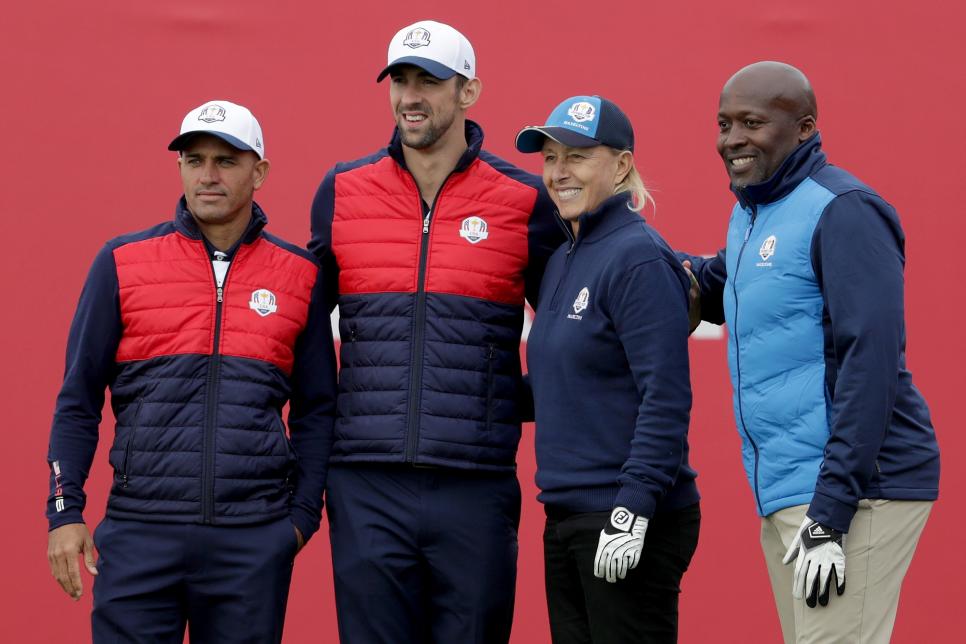 Ryder Cup Celebrity Matches American and European celebs scramble at