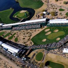 SCOTTSDALE, AZ - JANUARY 31:  An aerial view of #16 during the third round of the FBR Phoenix Open held at TPC Scottsdale on January 31, 2009 in Scottsdale, Arizona. (Photo by Caryn Levy/PGA TOUR) *** Local Caption ***