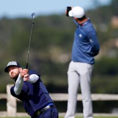 during Round Three of the AT&T Pebble Beach Pro-Am at Pebble Beach Golf Links on February 11, 2017 in Pebble Beach, California.