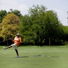 CHICAGO, IL - AUGUST 3:  Rita Mhoon reacts as she misses her putt during a game of golf at Jackson Park August 3, 2016 in Chicago, Illinois. President Barack Obama\'s  Presidential Center will be built in Jackson Park on Chicago\'s south side and designed by Architects Tod Williams and Billie Tsien. (Photo by Joshua Lott/Getty Images)