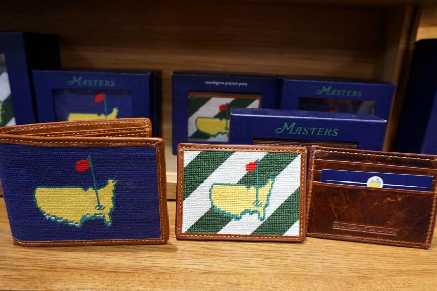 Needlepoint walletsThese needlepoint wallets ($115 for the wallet; $60 for the card case) are a perfect way to celebrate the Masters on a daily basis without being obnoxious about it. I've been using a card case as my wallet for two years now and it wears incredibly well over time.