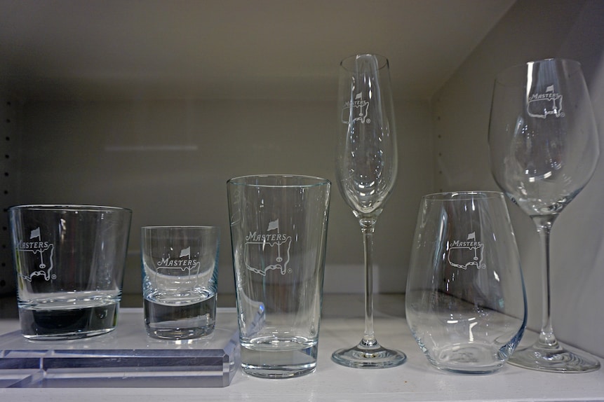 A variety of glassesWe love how subtle the Masters logos are on these glasses. As such, they celebrate the tournament in a classy, sophisticated way. The array of designs will ensure you'll find a style that best fits your drinking style.Champagne flute: $36 for a set of two
Wine glass: $38 for a set of two
Stemless wine glass: $38 for a set of two
14-ounce beer glass: $38 for a set of two
12.5-ounce whiskey glass: $38 for a set of two