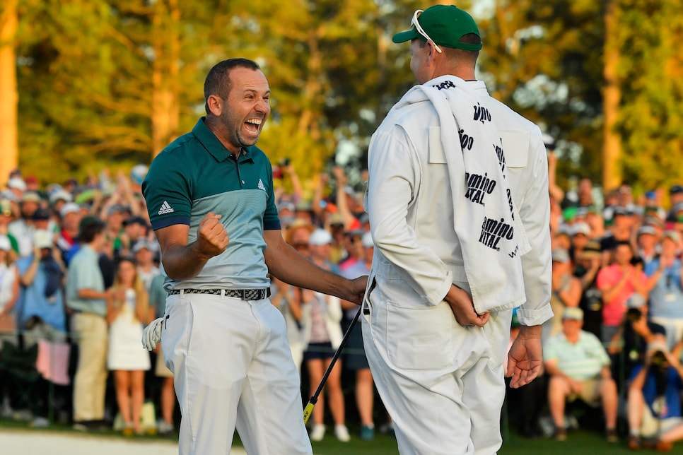 during the final round of the 2017 Masters Tournament held in Augusta, GA at Augusta National Golf Club on Saturday, April 9, 2017.