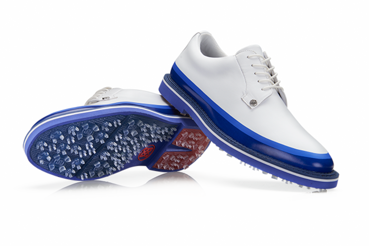 What to wear now: Navy golf shoes 