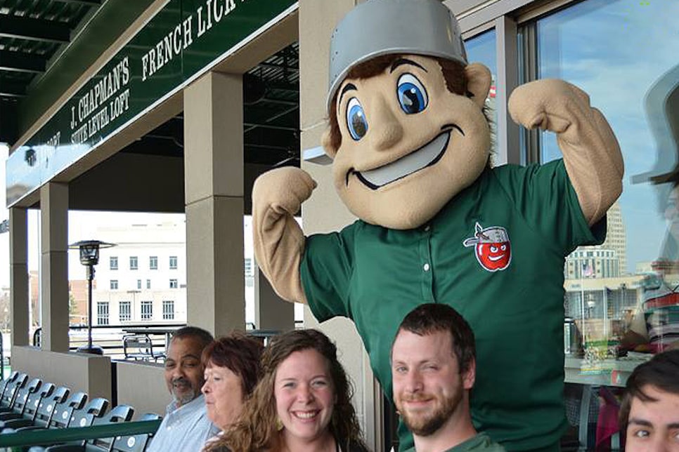 This minor league mascot is s'more than a suit -- he's (camp)fire