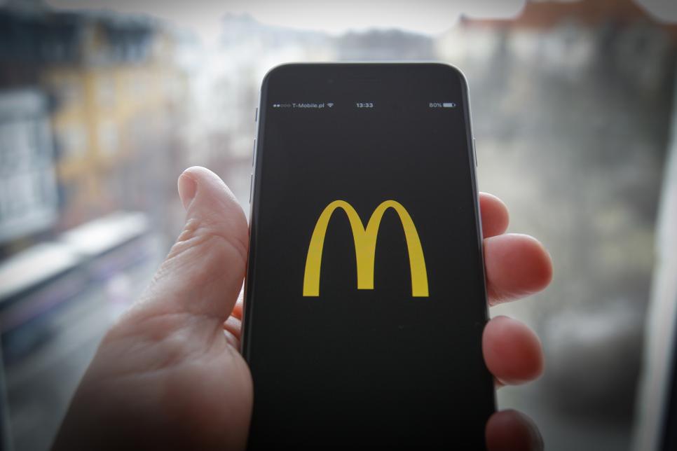 McDonalds app on an iPhone.