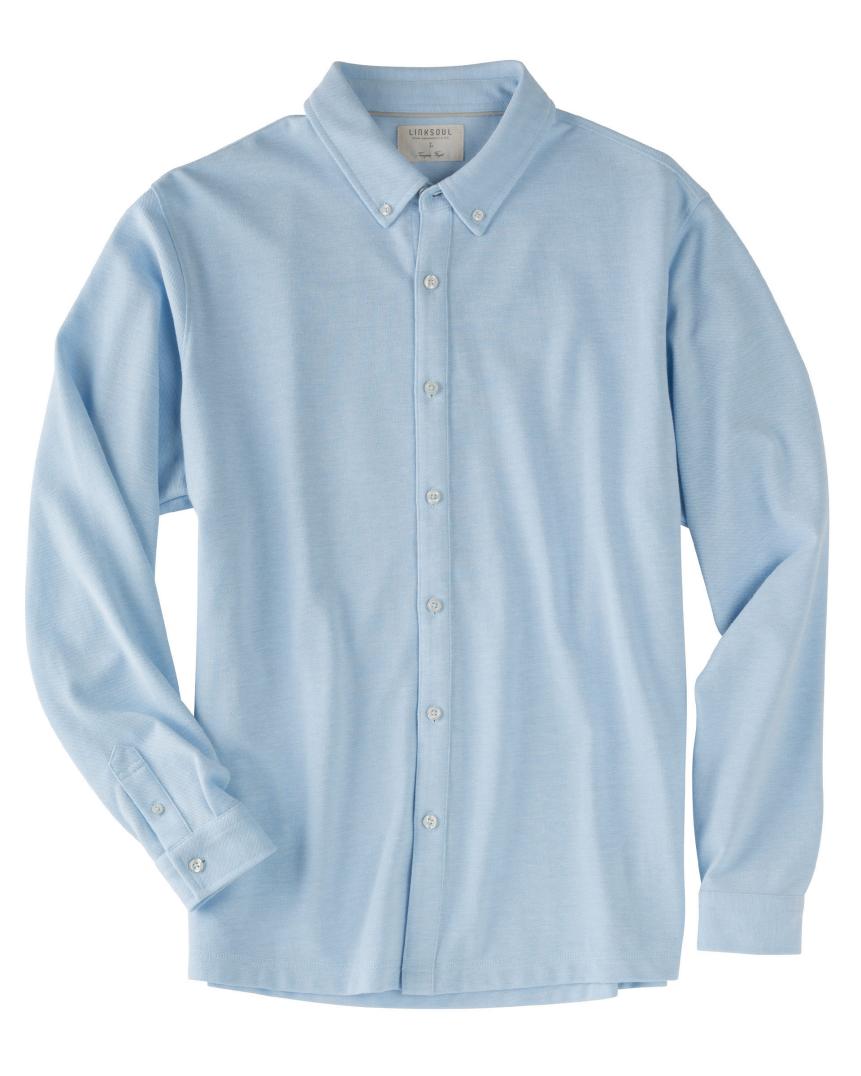 Linksoul long sleeve full button pique shirt ($90)