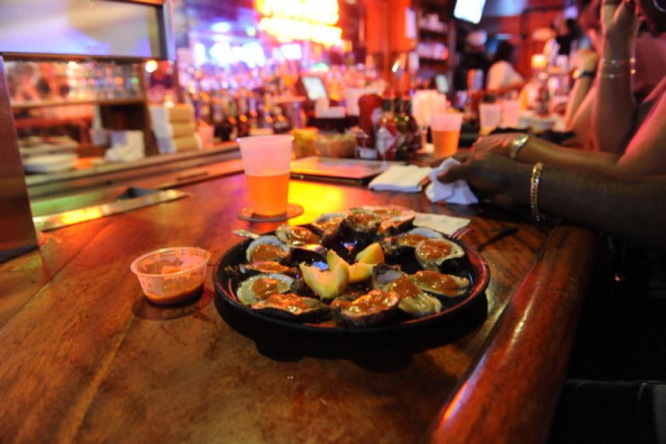 Oysters on the half shell at the world famous Acme Oyster House at 724 Iberville Street in New Orleans on Monday, June 28, 2010. Oyster harvesting zones across the state of Louisiana have closed because of the oil spill and are making it more diffilcult f