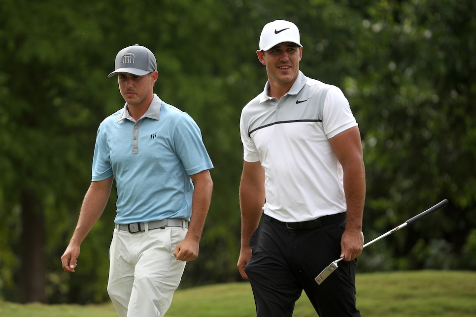 during the second round of the Zurich Classic at TPC Louisiana on April 28, 2017 in Avondale, Louisiana.