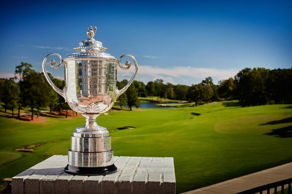 Charlotte, NC - September 30: A view from the Wanamaker Trophy at Quail Hollow Club on September 30, 2016 in Charlotte, North Carolina. (Photo by Gary Kellner/PGA of America via Getty Images) *** Local Caption ***
