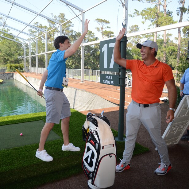 I made a holeinone on No. 17 at the Players with Brooks Koepka