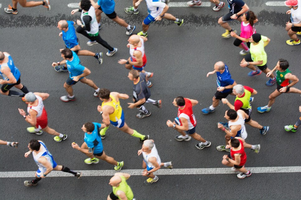 Marathon runners, Florence