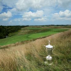 hole at Erin Hills Golf Course the venue for the 2017 US Open Championship on August 29, 2016 in Erin, Wisconsin.