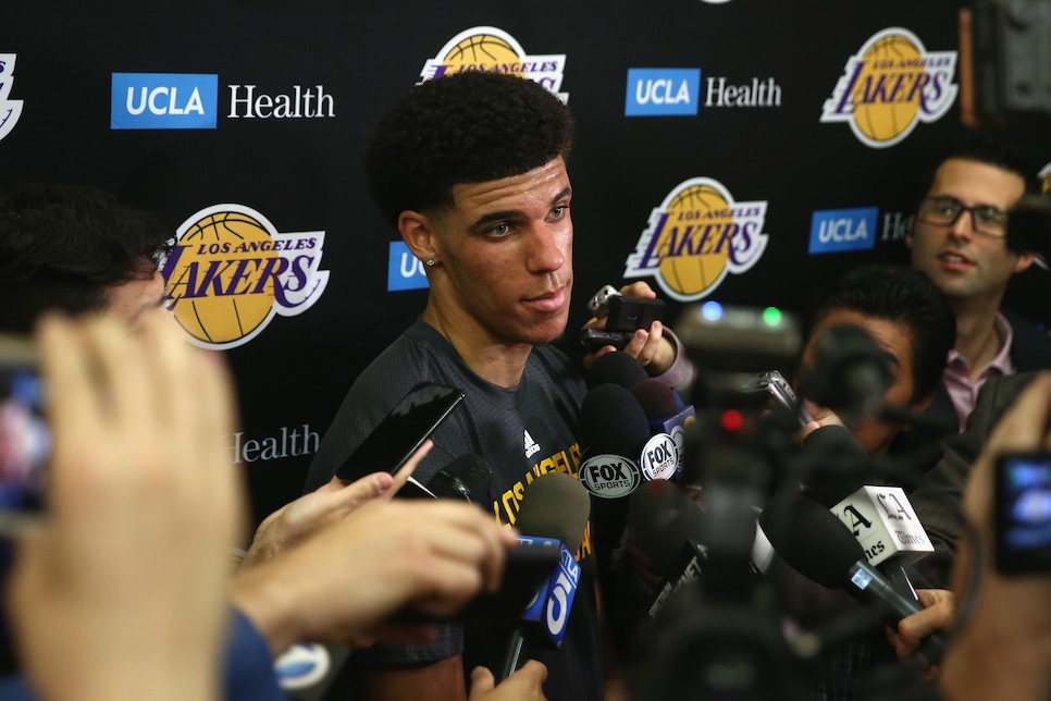 NBA Prospect Lonzo Ball Los Angeles Lakers Workout - Media Availability