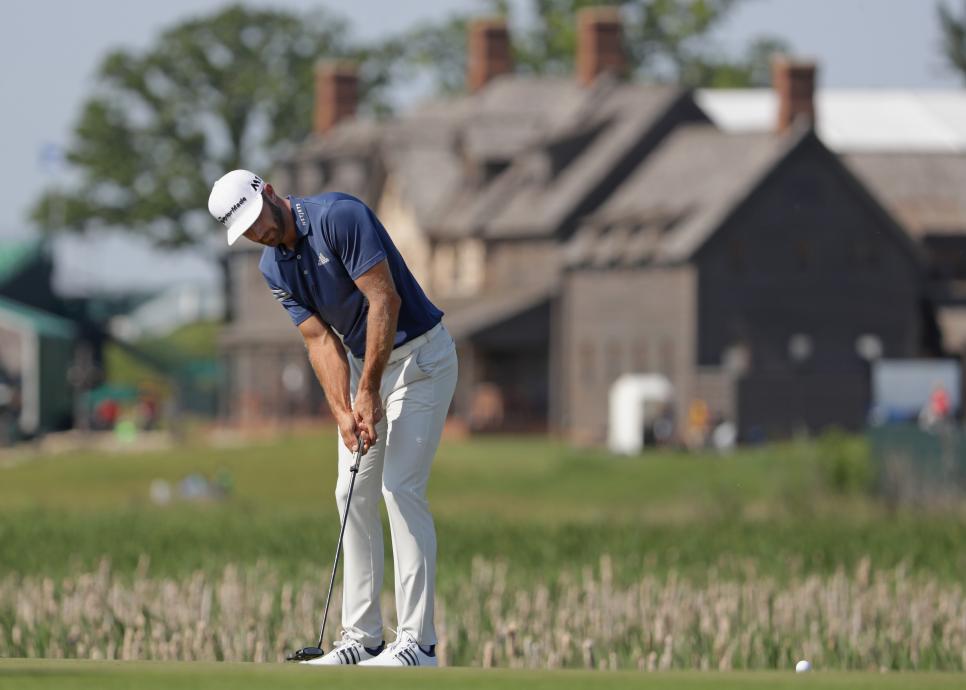 during a practice round prior to the 2017 U.S. Open at Erin Hills on June 13, 2017 in Hartford, Wisconsin.