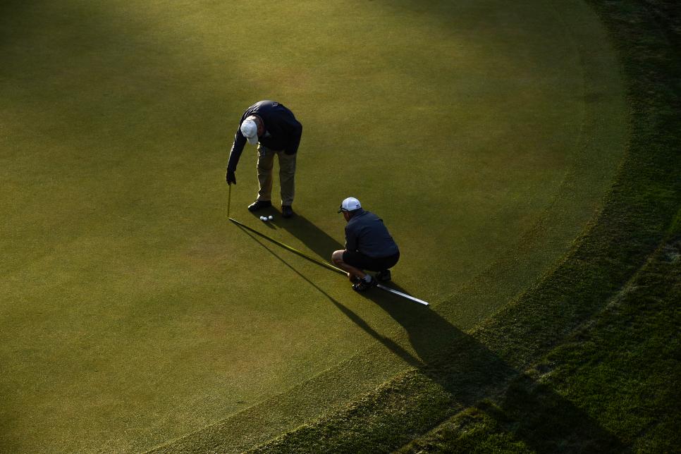General view grounds crew during the second round of the 2012 U.S. Open held in San Francisco, California at The Olympic Club on Friday, June 15, 2012