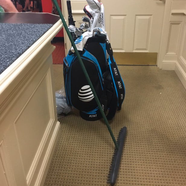 Jordan Spieth's caddie is keeping that rake he tossed in that epic