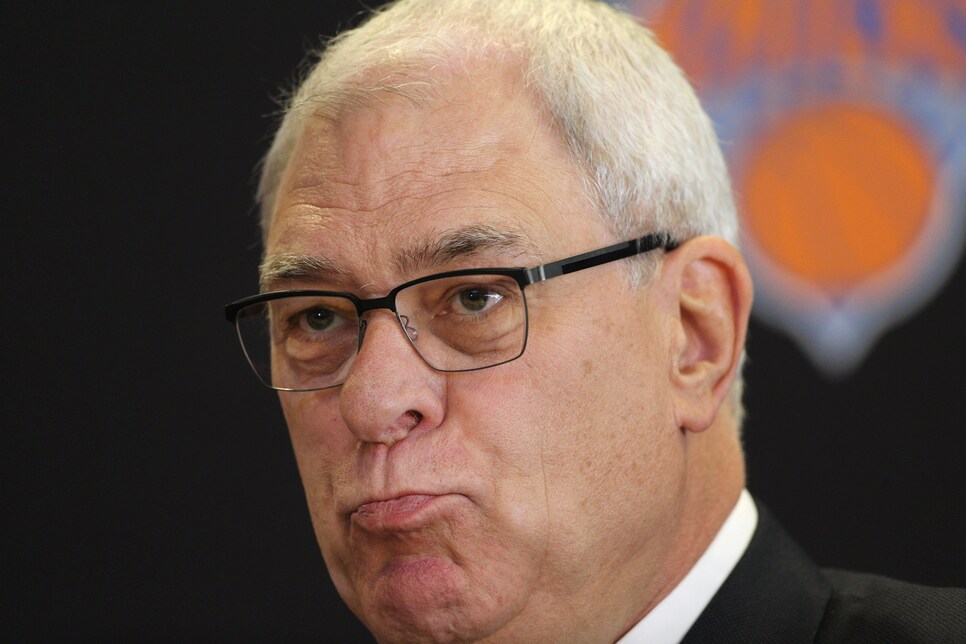 Phil Jackson. New York Knicks Press Conference. Madison Square Garden. New York. USA