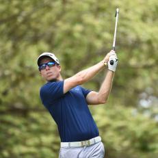GUANACASTE, COSTA RICA - MAY 04: Michael Buttacavoli of the United States tees off on the eighth hole during the first round of the PGA TOUR Latinoamerica Essential Costa Rica Classic at Reserva Conchal Golf Club on May 4, 2017 in Guanacaste, Costa Rica. (Photo by Enrique Berardi/PGA TOUR)