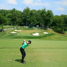 during the fourth and final round of the  Quicken Loans National held at TPC Potomac at Avenel Farm on July 2, 2017 in Potomac, Maryland.