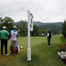 during the final round of the Greenbrier Classic held at The Old White TPC on July 5, 2015 in White Sulphur Springs. West Virginia.
