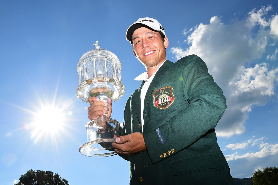 during the final round of The Greenbrier Classic held at the Old White TPC on July 9, 2017 in White Sulphur Springs, West Virginia.