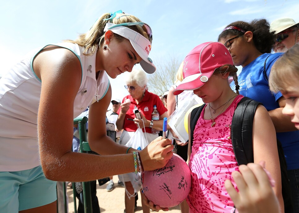 during the first round of the JTBC LPGA Founders Cup at Wildfire Golf Club on March 20, 2014 in Phoenix, Arizona.