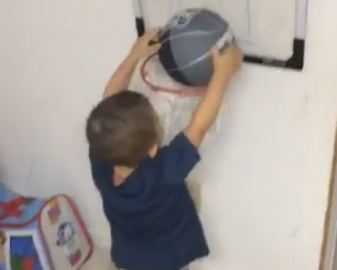 This toddler might have the best Drive-By Dunk Challenge yet