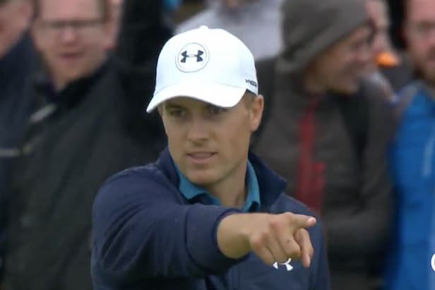 Watch Jordan Spieth make eagle and tell caddie Michael Greller to get ...