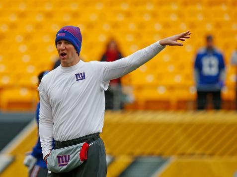 Watch Eli Manning steal your dad's dance moves in locker room video