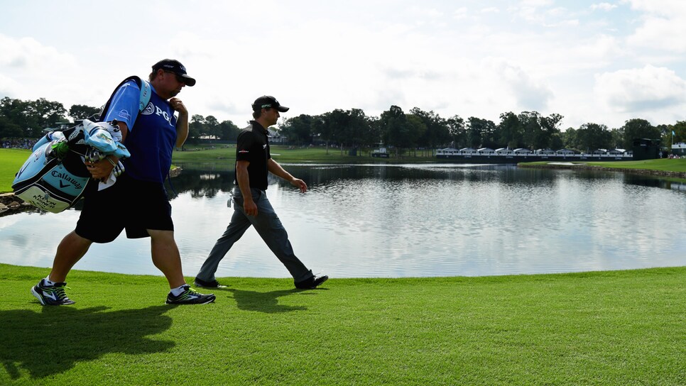 during the second round of the 2017 PGA Championship at Quail Hollow Club on August 11, 2017 in Charlotte, North Carolina.