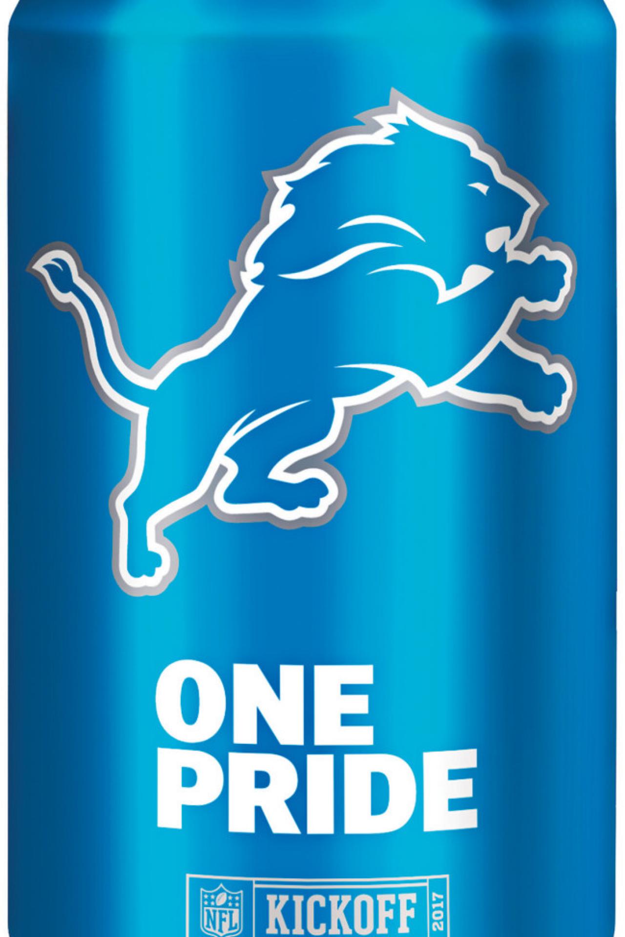 EMPTY BEER CAN 2017 ONE PRIDE DETROIT LIONS BUD LIGHT NFL KICKOFF