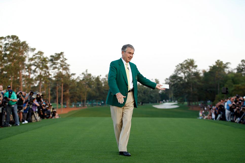 during the first round of the 2015 Masters Tournament at Augusta National Golf Club on April 9, 2015 in Augusta, Georgia.
