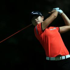 OTTAWA, CANADA - AUGUST 27:  Sung Hyun Park of Korea hits her tee shot on the 4th hole during the final round of the Canadian Pacific Women\'s Open at the Ottawa Hunt & Golf Club on August 27, 2017 in Ottawa, Canada.  (Photo by Vaughn Ridley/Getty Images)