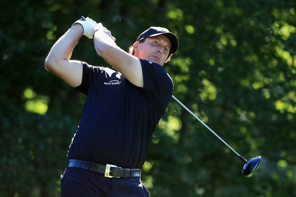 during round two of the Dell Technologies Championship at TPC Boston on September 2, 2017 in Norton, Massachusetts.