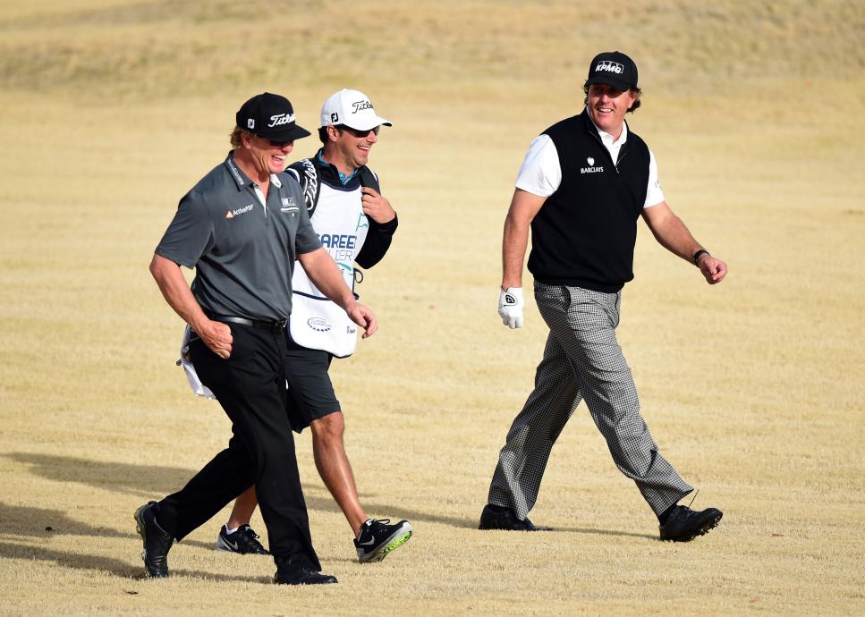 charley-hoffman-phil-mickelson-careerbuilder-2016.jpg With The Clinton Foundation - Round Two