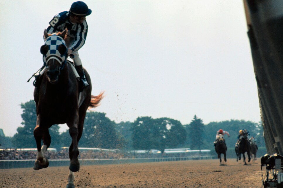 Secretariat Winning the Triple Crown