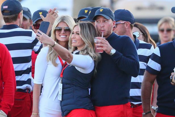 An epic Presidents Cup (press conference), Tiger Woods' new girlfriend